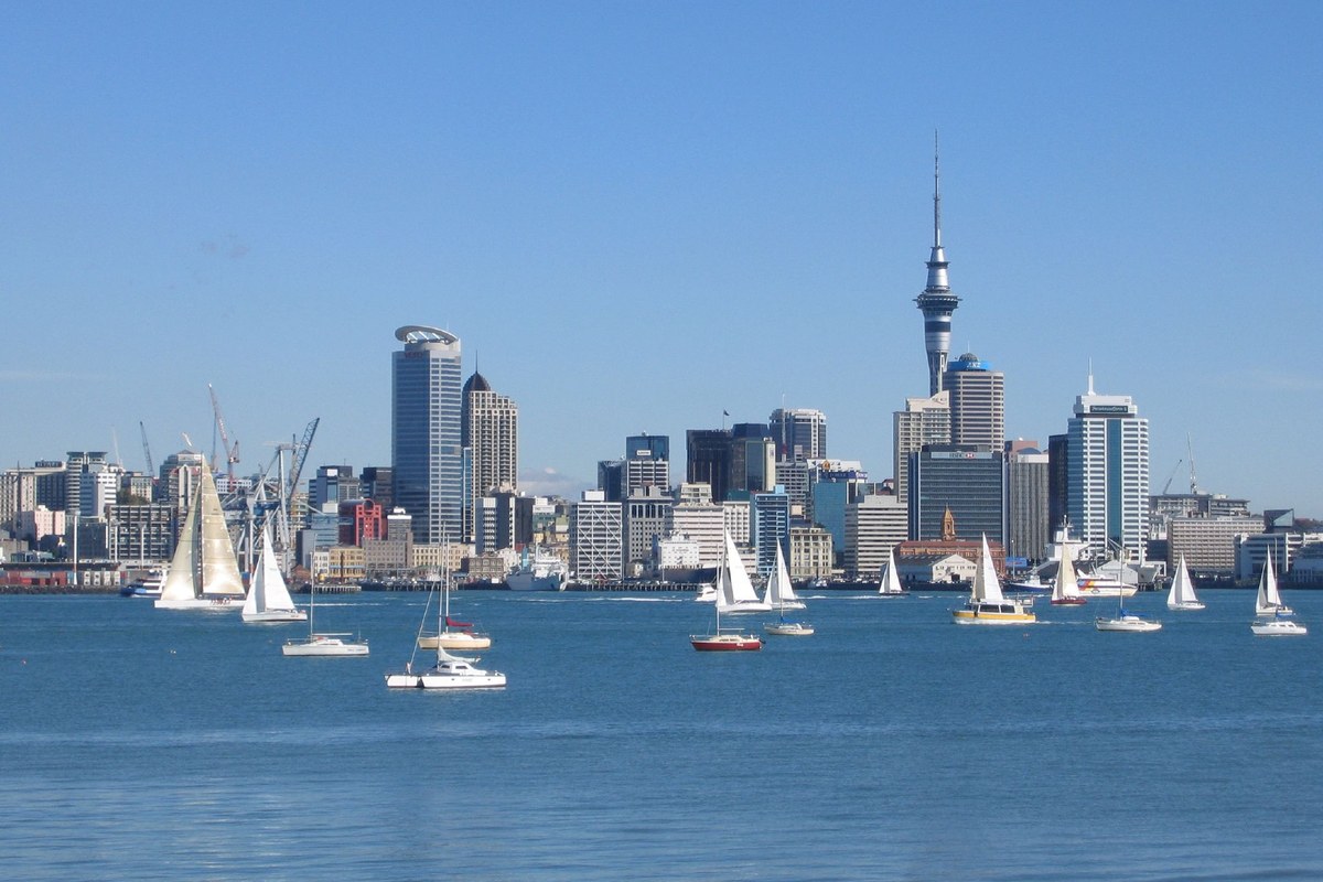 Yachts sailing across Auckland's Waitematā Harbour