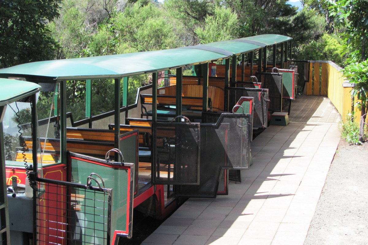 Narrow gauge train carriages at Driving Creek Railway