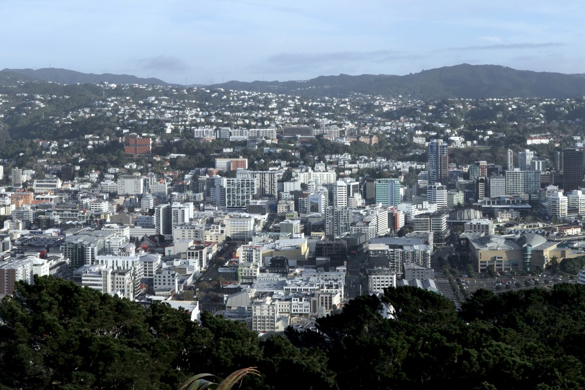 Wellington city and harbour viewed from Mount Victoria